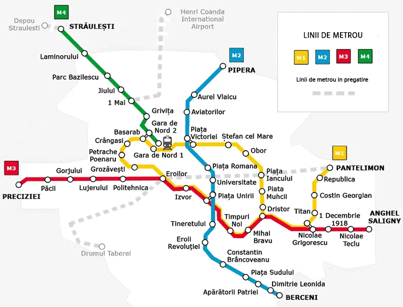 harta metrou - metrorex